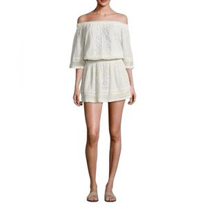 Revolve Tularosa Fiona Dress White Speckled Off The Shoulder Size Small
